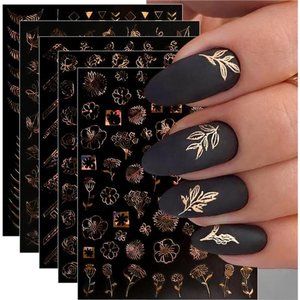 12 Sheets  Nail Art Stickers Decals Self-Adhesive ☘️